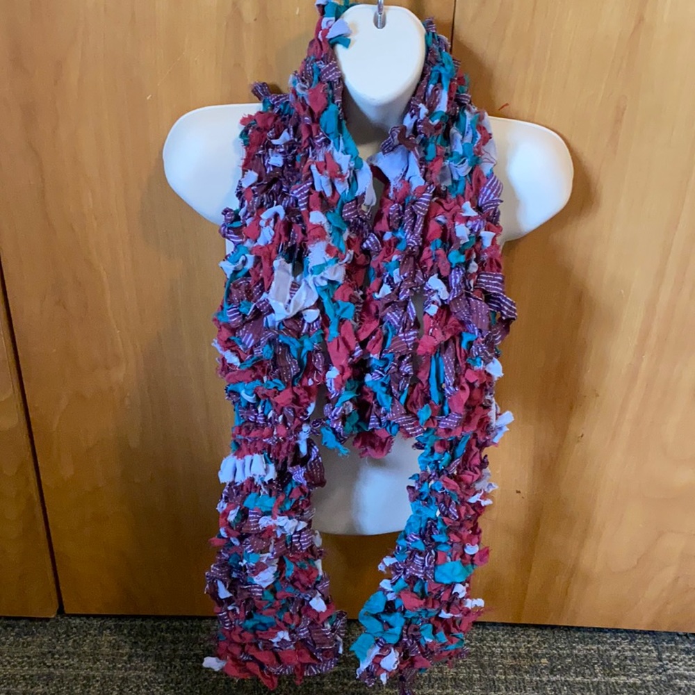 Hand knit Mommy & Me 100% silk open knit scarves